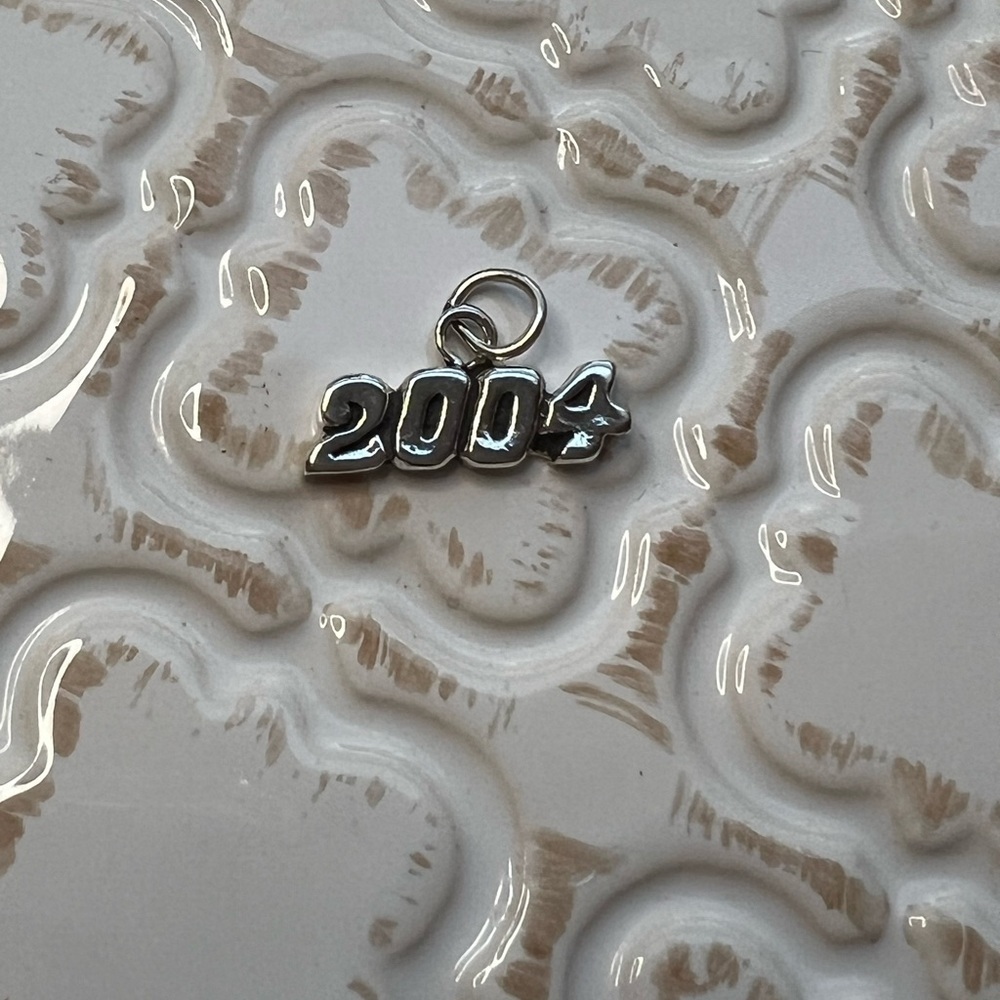 2004 Date Charm – Vintage Sterling Silver NOS Mini Pendant